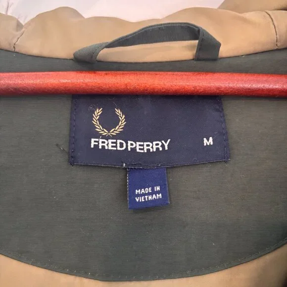 Fred Perry Parka - Green, Size M - Picture 4 of 5